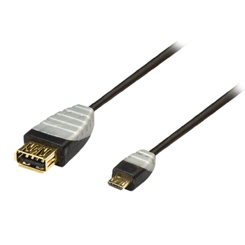 BBM60515B02 Usb 2.0 kabel micro-b male - usb a female 0.20 m zwart