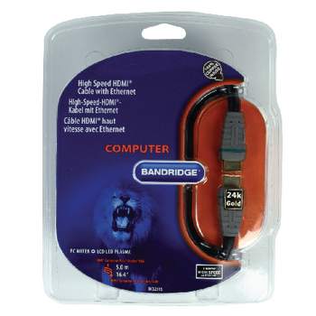 BCL2315 High speed hdmi kabel met ethernet hdmi-connector - hdmi-connector 5.00 m blauw Verpakking foto