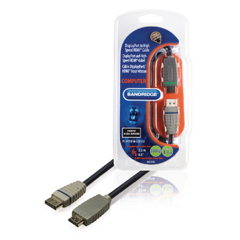 BCL2702 Displayport kabel displayport male - hdmi-connector 2.00 m blauw