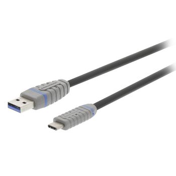 BCL5215 Usb 3.1 kabel usb-c male - usb a male rond 1.00 m grijs/blauw Product foto