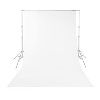 BDRP32WT Achtergronddoek voor fotostudio | 1,90 x 2,95 m | wit