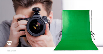 BDRP33GN Achtergronddoek voor fotostudio | 2,95 x 2,95 m | groen Product foto