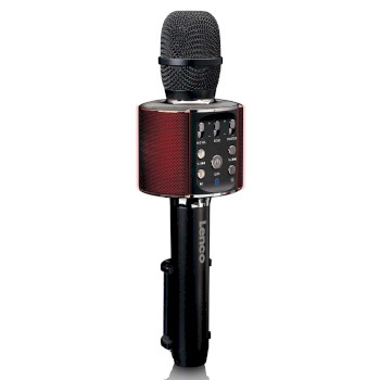 BMC-090BK Bluetooth® karaokemicrofoon met luidspreker & verlichting zwart Product foto