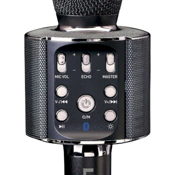 BMC-090BK Bluetooth® karaokemicrofoon met luidspreker & verlichting zwart Product foto