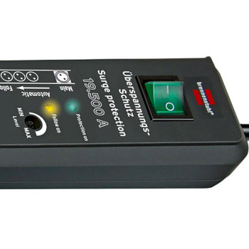 BN-1159490966 Secure-tec, stekkerdoos 6-voudig met overspanningsbeveiliging en main-follow-functie (3m kabel en sc Product foto