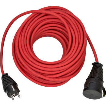 BN-1161760 Bremaxx® outdoor verlengkabel (20m kabel in rood, voor kort buitengebruik ip44, toepasbaar tot 