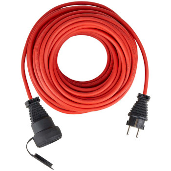 BN-1161760 Bremaxx® outdoor verlengkabel (20m kabel in rood, voor kort buitengebruik ip44, toepasbaar tot  Product foto