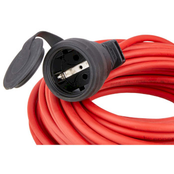 BN-1161760 Bremaxx® outdoor verlengkabel (20m kabel in rood, voor kort buitengebruik ip44, toepasbaar tot  Product foto