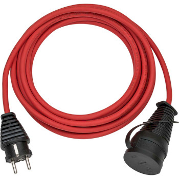 BN-1169830 Bremaxx® outdoor verlengkabel (10m kabel in rood, voor kort buitengebruik ip44, toepasbaar tot 
