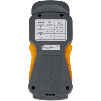BN-1298680 Vochtigheidsmeter voor hout/wanden/bouwmateriaal met lcd display antraciet / geel Product foto