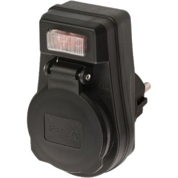 BN-1508280 Stopcontact adapter aan/uit-schakelaar 1 x schuko zwart