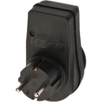 BN-1508280 Stopcontact adapter aan/uit-schakelaar 1 x schuko zwart Product foto