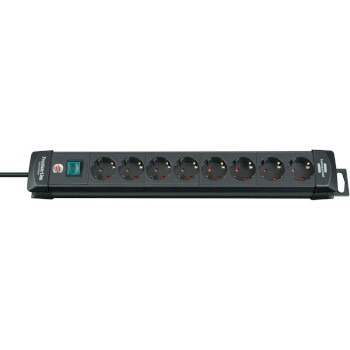 BN-1951180100 Stekkerdoos premium-line 8-voudig 3.00 m zwart - geaard type f