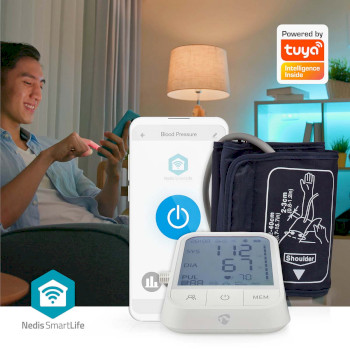 BTHBP10WT Smartlife bloeddrukmeter | arm | bluetooth® | lcd-scherm | 22 - 42 cm | aanduiding van stil hou Product foto