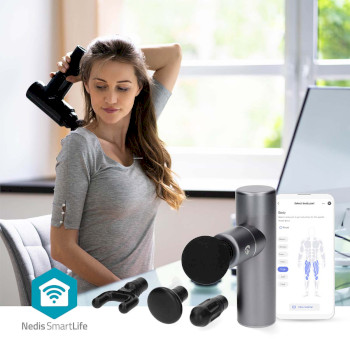 BTHMSG10GY Smartlife sportmassagepistool | accu gevoed | n/a | oplaadbaar | 5 massage modes | bolvormige kop /  Product foto