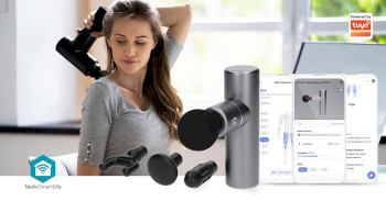 BTHMSG10GY Smartlife sportmassagepistool | accu gevoed | n/a | oplaadbaar | 5 massage modes | bolvormige kop /  Product foto