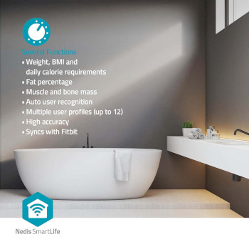 BTHPS11WT Smartlife personenweegschaal | bluetooth® | bmi / bmr / botten / gewicht / spieren / vet / wate Product foto