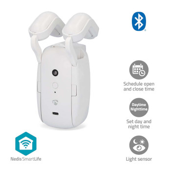 BTMC10WT1PC Smartlife gordijnrobot | roede | gordijnen | batterij gevoed / usb gevoed | 4000 mah | bluetooth