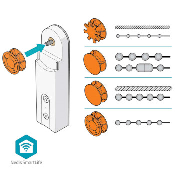 BTMR10WT Smartlife gordijnrobot | kabelsysteem | paneelgordijnen / rolgordijnen / vouwgordijnen | solar power  foto