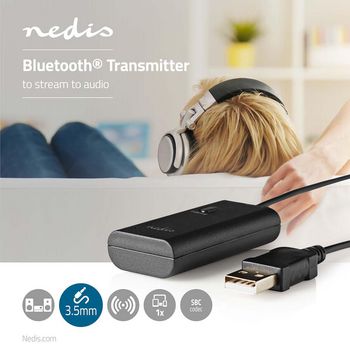 BTTR050BK Bluetooth®-zender | input: 1x aux / 1x usb | sbc | maximaal 1 apparaat | zwart Product foto