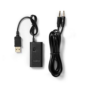 BTTR050BK Bluetooth®-zender | input: 1x aux / 1x usb | sbc | maximaal 1 apparaat | zwart Inhoud verpakking foto