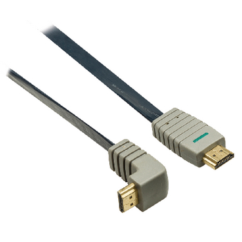 BVL1341 High speed hdmi kabel met ethernet hdmi-connector - hdmi-connector haaks 90° 1.00 m blauw Product foto