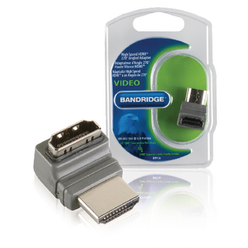 BVP136 High speed hdmi met ethernet adapter 270° gehoekt hdmi-connector - hdmi female grijs