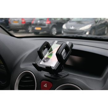 BXL-HOLDER40 Universeel smartphonehouder auto zwart In gebruik foto