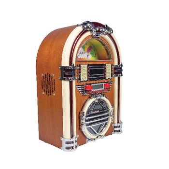 BXL-JB10 Tafelradio jukebox fm / am cd bruin Product foto