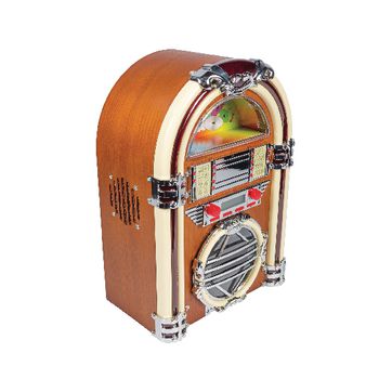 BXL-JB10 Tafelradio jukebox fm / am cd bruin In gebruik foto
