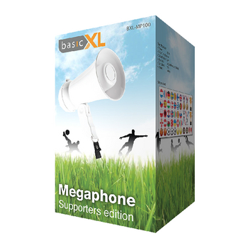 BXL-MP100 Megafoon 15 w ingebouwde microfoon wit Verpakking foto