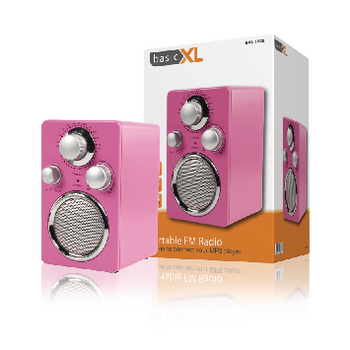 BXL-TR20 Draagbare fm radio roze