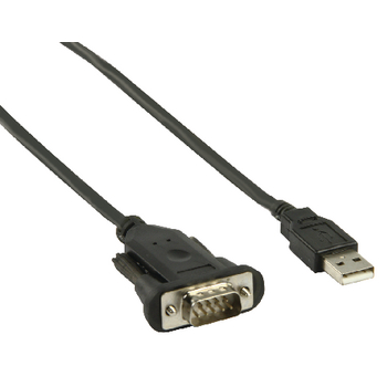 CABLE-146/2 Omvormer usb a male - rs232 zwart Product foto