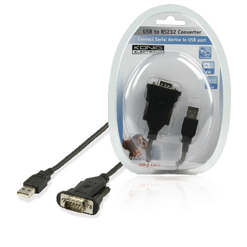 CABLE-146/2 Omvormer usb a male - rs232 zwart Verpakking foto