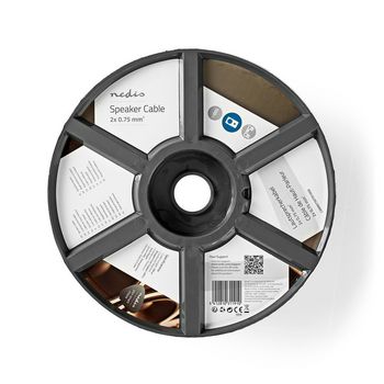 CABR0750TR1000 Speaker-kabel | 2 x 0.75 mm² | koper | 100.0 m | rond | pvc | transparant | rol Verpakking foto