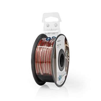 CABR0750TR150 Speaker-kabel | 2x 0.75 mm² | koper | 15.0 m | rond | pvc | transparant | rol Verpakking foto