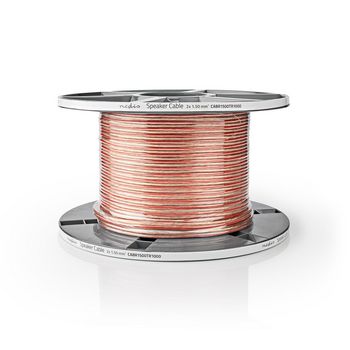 CABR1500TR1000 Speaker-kabel | 2 x 1.50 mm² | koper | 100.0 m | rond | pvc | transparant | rol  foto