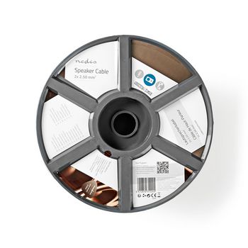 CABR2500TR1000 Speaker-kabel | 2 x 2.50 mm² | koper | 100.0 m | rond | pvc | transparant | rol  foto