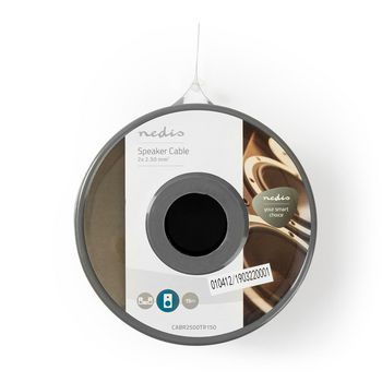 CABR2500TR150 Speaker-kabel | 2 x 2.50 mm² | koper | 15.0 m | rond | pvc | transparant | rol  foto