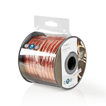 CABR2500TR150 Speaker-kabel | 2 x 2.50 mm² | koper | 15.0 m | rond | pvc | transparant | rol Verpakking foto