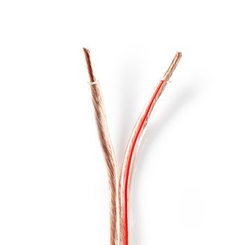 CABR4000TR150 Speaker-kabel | 2 x 4.00 mm² | koper | 15.0 m | rond | pvc | transparant | rol