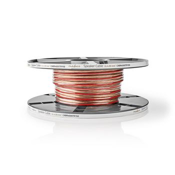 CABR4000TR150 Speaker-kabel | 2 x 4.00 mm² | koper | 15.0 m | rond | pvc | transparant | rol  foto
