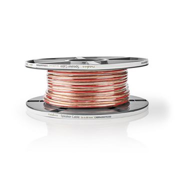 CABR4000TR250 Speaker-kabel | 2 x 4.00 mm² | koper | 25.0 m | rond | pvc | transparant | rol  foto