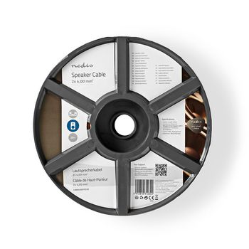 CABR4000TR250 Speaker-kabel | 2 x 4.00 mm² | koper | 25.0 m | rond | pvc | transparant | rol Verpakking foto
