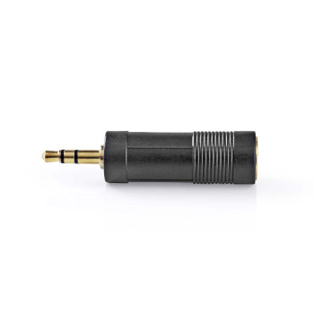 CABW22935AT Stereo-audioadapter | 3,5 mm male | 6,35 mm female | verguld | recht | abs | antraciet | 1 stuks | w