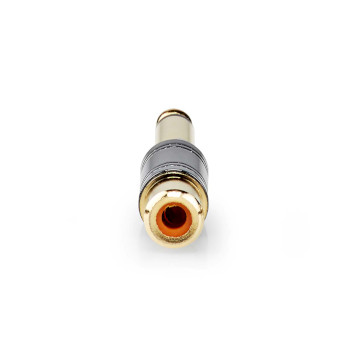 CABW23935BKG Mono-audioadapter | 6,35 mm male | rca female | verguld | recht | metaal | metaal | 1 stuks | doos Product foto