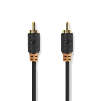 CABW24170AT20 Digitale audiokabel | rca male | rca male | verguld | 2.00 m | rond | pvc | antraciet | doos