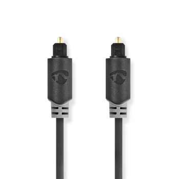 CABW25000AT20 Optische audiokabel | toslink male | toslink male | 2.00 m | rond | pvc | antraciet | doos