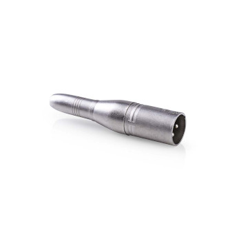 CAGB15944ME Xlr-adapter | xlr 3-pins male | 6,35 mm female | vernikkeld | recht | metaal | zilver | 10 stuks | d Product foto