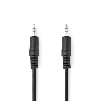 CAGB22000BK05 Stereo-audiokabel | 3,5 mm male | 3,5 mm male | vernikkeld | 0.50 m | rond | zwart | blister